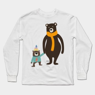 Christmas Mama Bear and Cub / Mamabär und Kind Long Sleeve T-Shirt